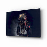 Behind the Mask Glass Wall Art.